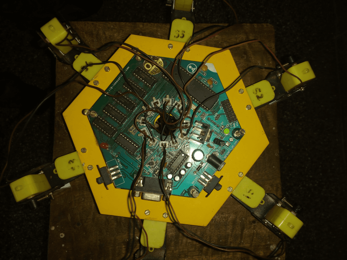Sandeep Baskaran at a high school robot science fair