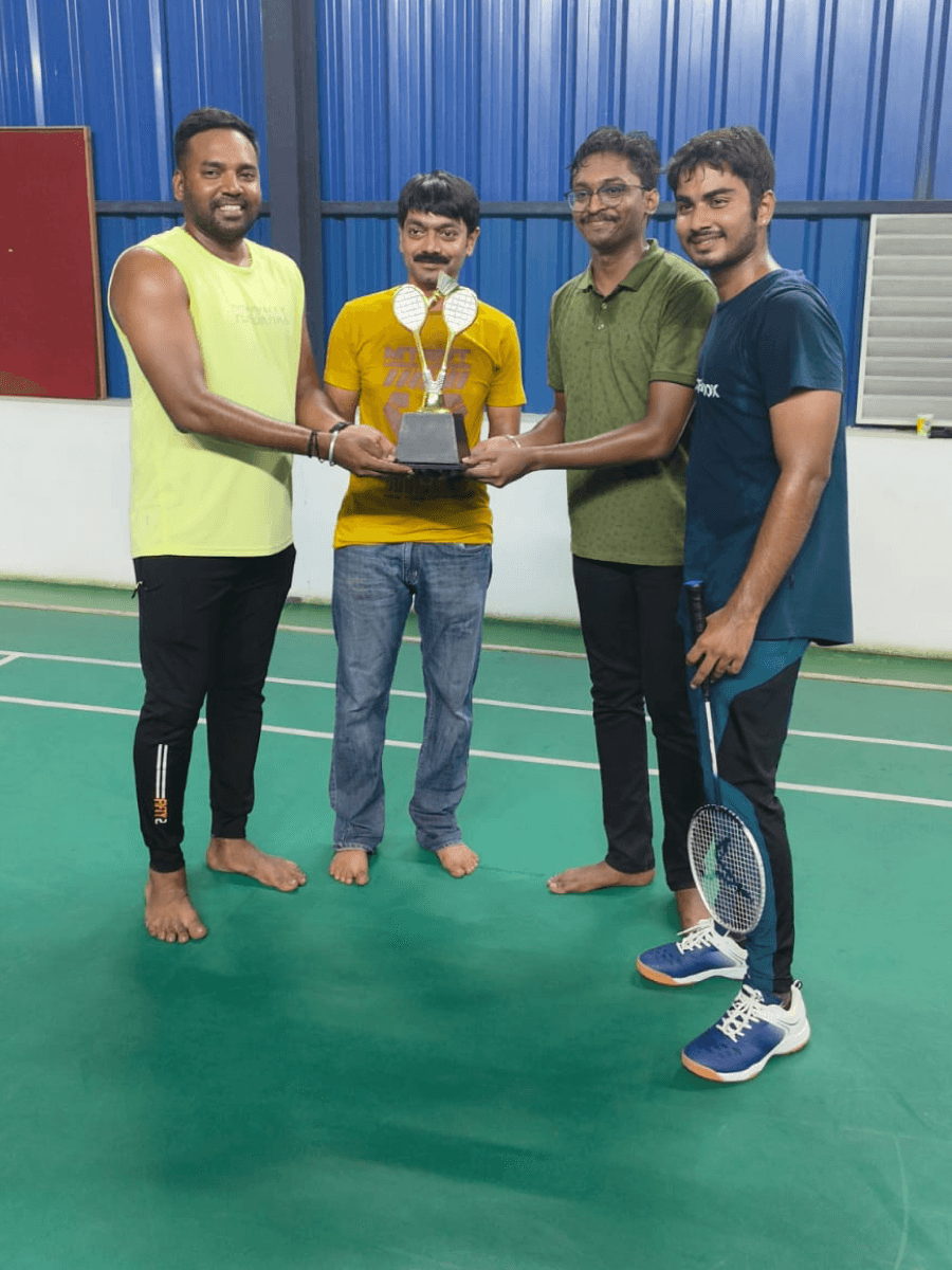Monthly office badminton ritual