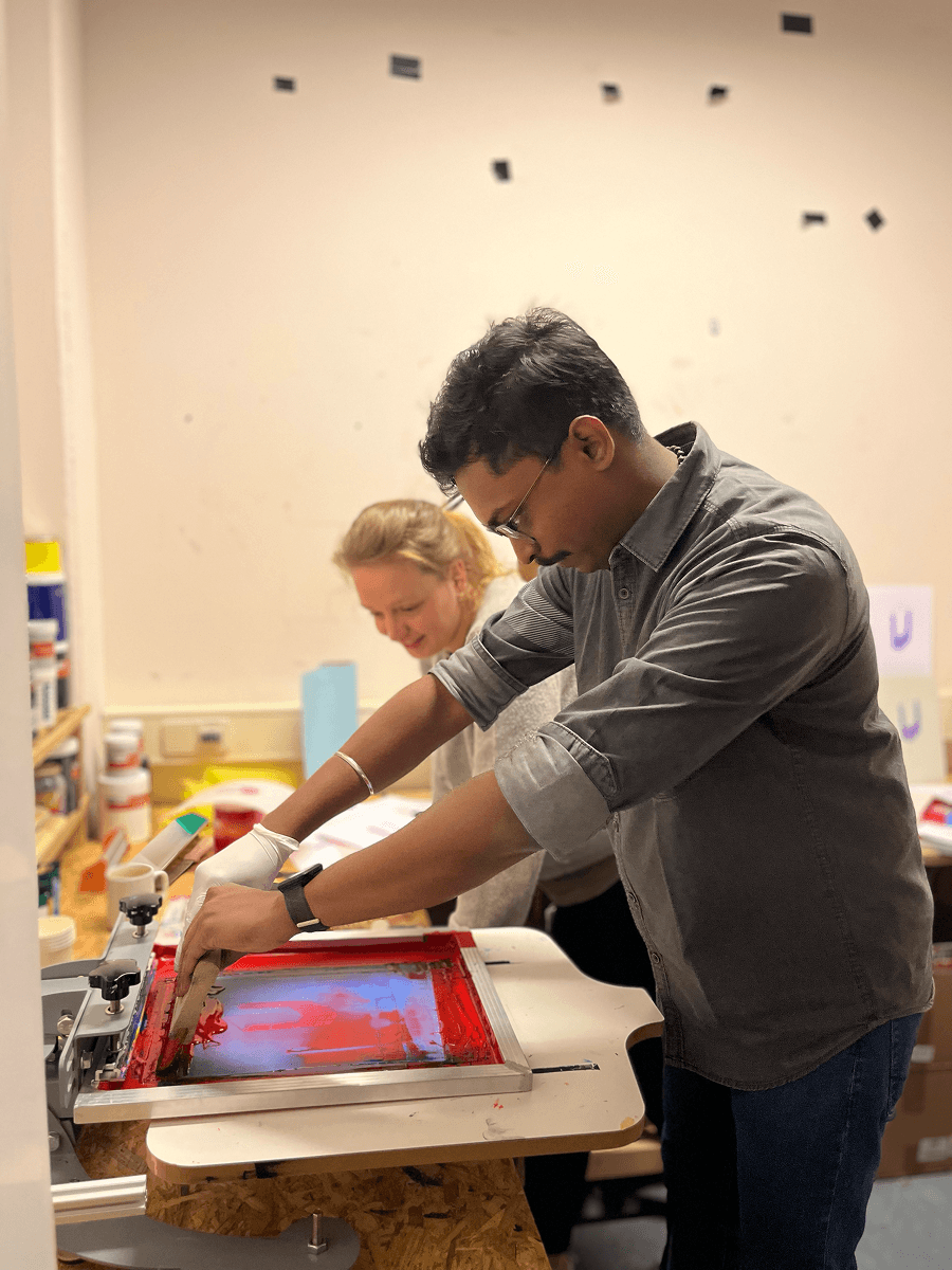 Screen printing with my design lead