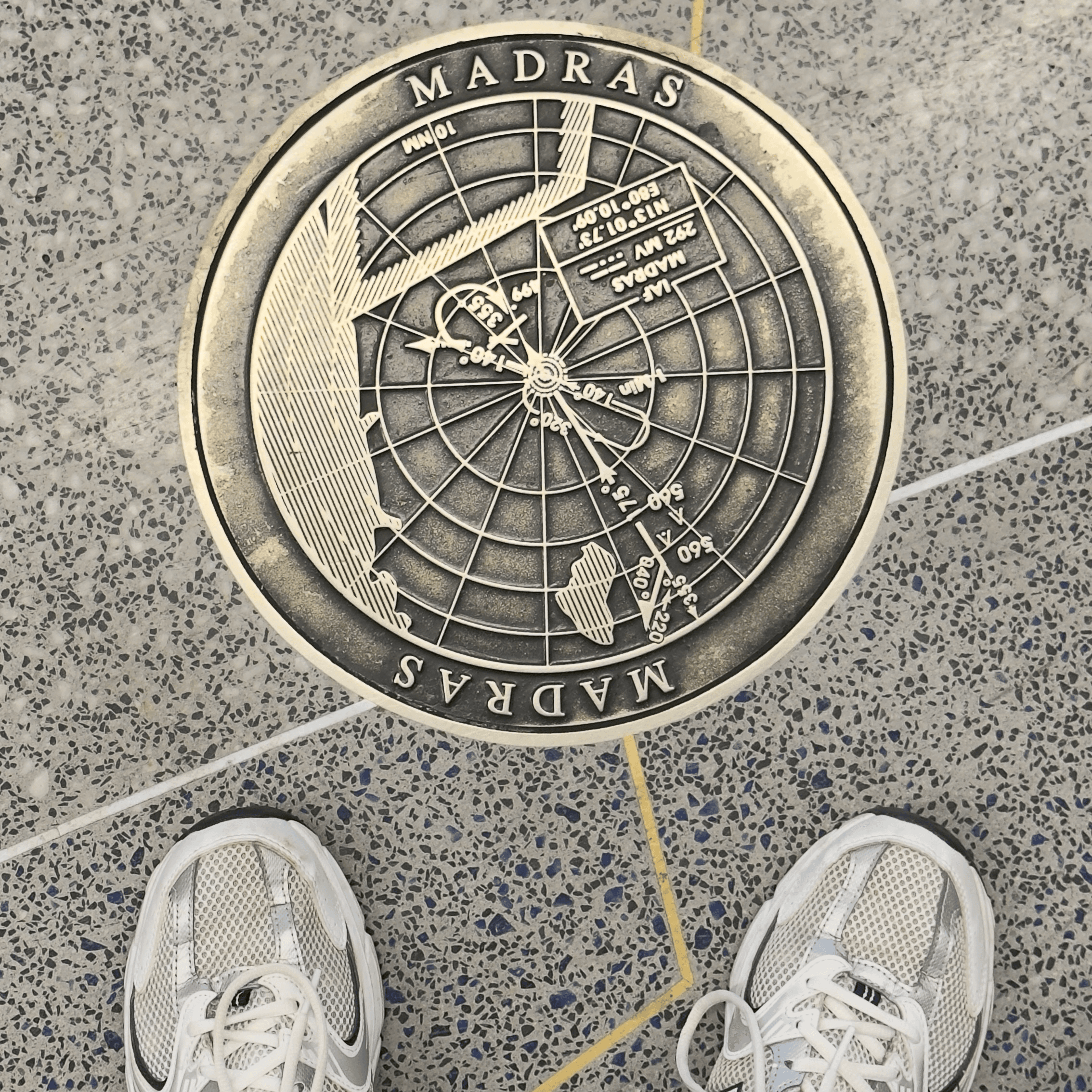 The Madras medallion at SFO airport, found the day I arrived